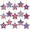 15 Pcs 4th of July Star Diamond Art Keychains Kits Memorial Day Patriotic Diamond Painting Red White Blue Ornaments Independence Day Diamond Key Chains Gems Art for Adults Kids Teens Craft